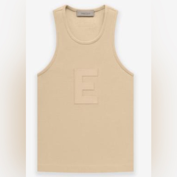 Fear of God Essentials Waffle Tank Sand MEDIUM NWT balletcore street rare - Picture 8 of 10